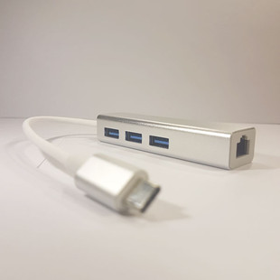Type-C to USB 3.0 Hub 3 Port With LAN Adapter 10-100