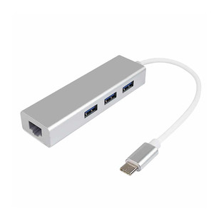 هاب USB-C به USB 3.0/ Ethernet سه پورت مدل Gigabit