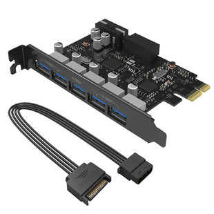 هاب USB 3.0 پنج پورت PCI اوریکو مدل PVU3-5O2I