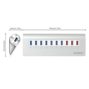 Orico M3H73P 10 Port USB 3.0 Hub3