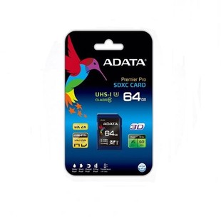 Adata Premier Pro SDXC UHS-I U3 Class 10 Memory Card – 64GB