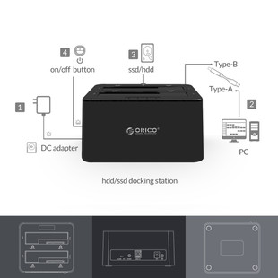 Orico 6629US3 2-Bay 2.5 and 3.5 inch Hard Drive Dock4