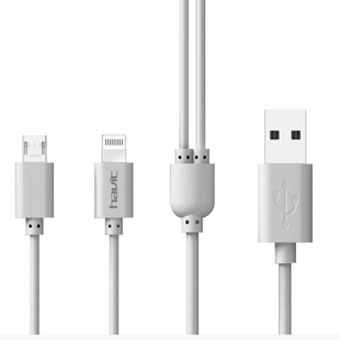 کابل USB به microUSB و لایتنینگ  Havit مدل HV-CB527 به طول 1 متر