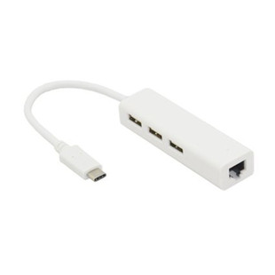 تبدیل Type-C به اترنت شبکه و هاب USB با 3 پورت