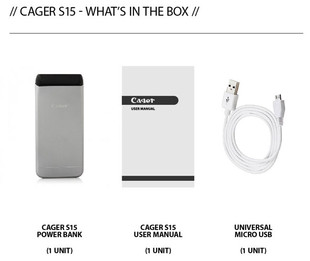 CAGER S15 6000mAh Lithium Polymer Power Bank