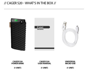 CAGER S20 10000mAh 3.1A Output Lithium Polymer Power Bank &#8211; 7