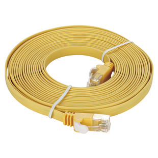 D-Link NCB-5EUYELF1-5 5M Category 5e UTP Flat Patch Cord - کابل شبکه 5 متری CAT 5e زرد دی-لینک مدل NCB-5EUYELF1-5