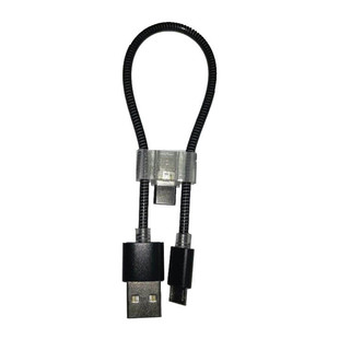 کابل تبدیل USB به microUSB و Type-C مدل Dataline به طول 30 سانتی متر