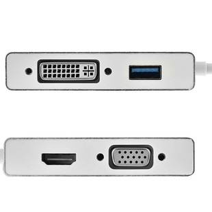 مبدل Type c به VGA/DVI/HDMI/USB با کیفیت 4K