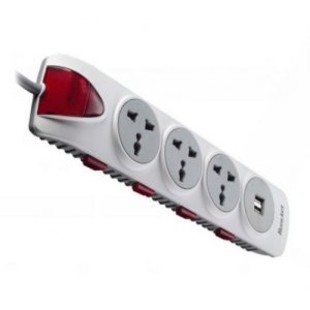 چندراهی برق هانت کی مدل PZB404 - قیمت HuntKey PZB404 Power Strip