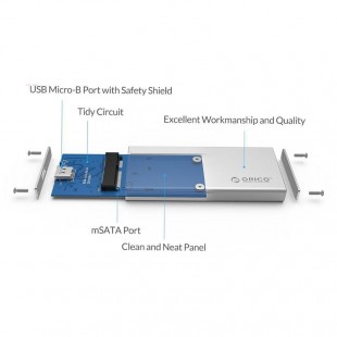 باکس تبدیل mSATA به USB Type-C اوریکو مدل MSA-UC3
