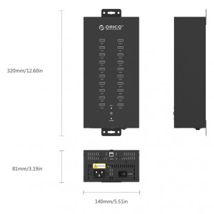 هاب USB صنعتی 20 پورت اوریکو مدل IH20P