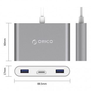 مبدل USB-C به USB/USB-C/HDMI اوریکو مدل RCH3A