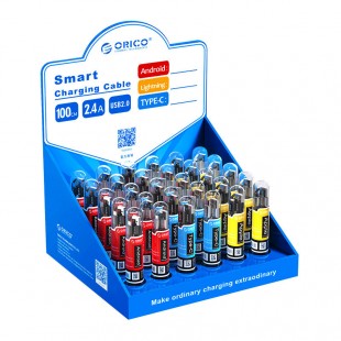 کابل تبدیل USB به microUSB و USB-C و لایتنینگ اوریکو مدل SGX-NL-30 بسته 30 عددی