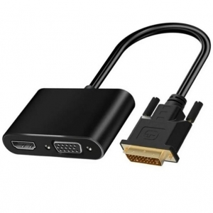 خرید مبدل DVI به HDMI و VGA با صدا