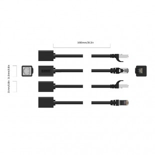 کابل افزایش طول CAT6 اوریکو مدل PUG-MTC6 طول 2 متر