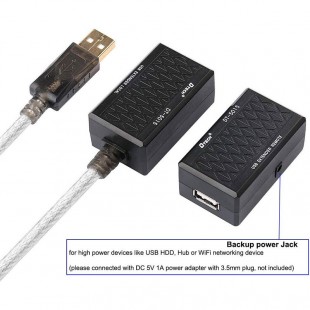 خرید کابل افزایش طول USB رو LAN دیتک مدل DT-5015 طول 60 متر
