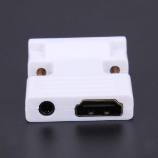 HDMI Female to VGA Male 3.5mm Audio Output Connector