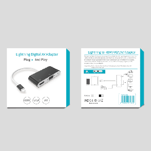 تبدیل لایتنینگ به HDMI/VGA/AV مدل 7585s