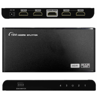 اسپلیتر 1 به 4 HDMI لنکنگ مدل LKV314HDR-V2.0 با کیفیت  4K و 2K