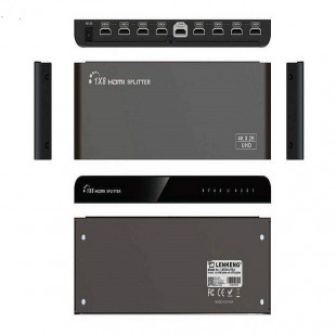 اسپلیتر 1 به 8 HDMI لنکنگ مدل LKV318-V2.0 باکیفیت 4K و 2K