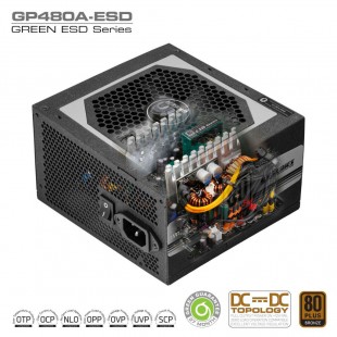 منبع تغذیه کامپیوتر گرین مدل GP480A-ESD