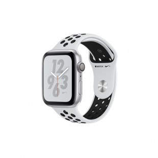 اپل واچ نایک پلاس سری 5 با بدنه آلومینیوم نقره ای و بند نایک پلاتینیوم / مشکی 44 میلی متری