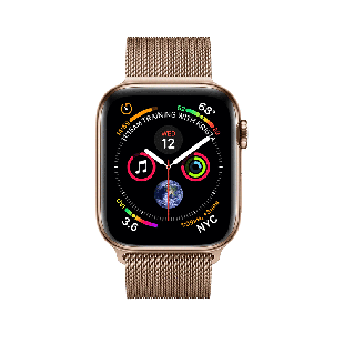 اپل واچ استیل سری 5 سلولار گلد با بند میلانس لوپ گلد
