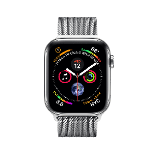 اپل واچ بدنه استیل سری 5 جی پی اس سلولار با بند میلانس لوپ نقره ای