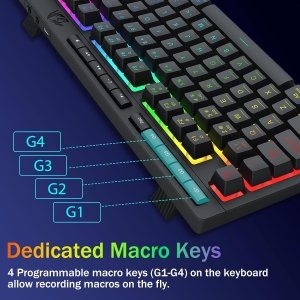 کیبورد بی سیم ممبران گیمینگ ردراگون CRESCENT K524 Pro RGB