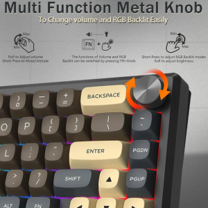 کیبورد بی سیم مکانیکال گیمینگ ردراگون URANUS PRO K727 CGY