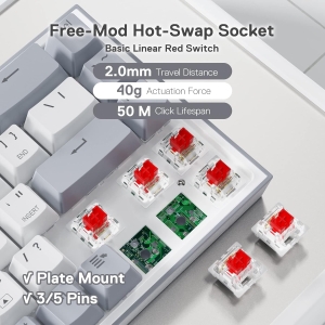 کیبورد ردراگون Castor K631 WG