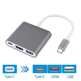 تبدیل Type-c به HDMI و USB 3.0 و Type-c بیاند مدل BA-410