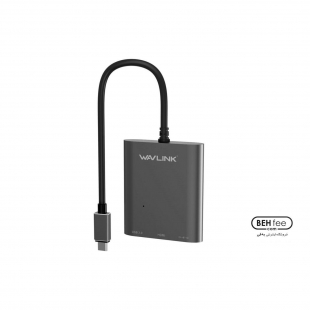 تبدیل Type-C به HDMI-USB3.0-Type-C ویولینک WL-UHP3402