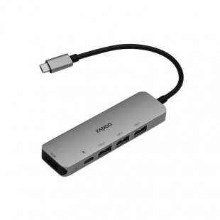 هاب Type-c رپو مدل XD100 دارای پورت های خروجی USB 3.0 و HDMI