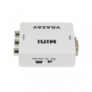 تبدیل VGA به AV  مدل MINI با ورودی AUX صدا
