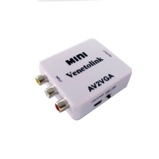 تبدیل AV به VGA ونتولینک مدل MINI با خروجی AUX صدا