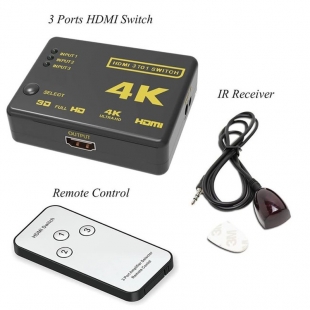 سوییچ 3 پورت 4k UltraHD HDMI مدل UH-301