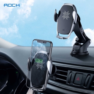 هولدر و شارژر بی سیم rock w29 wireless charging car mount with infrared sensor