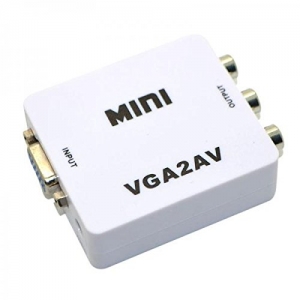 تبدیل VGA به AV ونتولینک مدل MINI با ورودی AUX صدا
