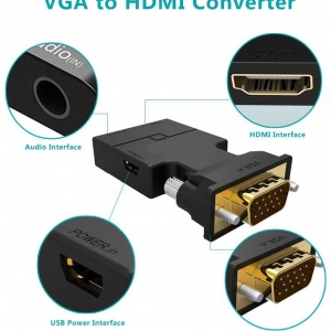 تبدیل کانکتور  VGA به HDMI با صدا و پاور