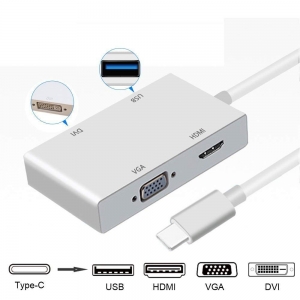 تبدیل type c به usb hdmi vga dvi