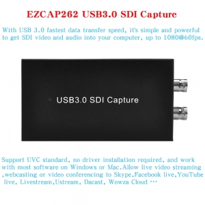 کارت کپچر SDI به USB3 ایزکپ مدل EZCAP 262  SDI to USB3.0 Video Capture