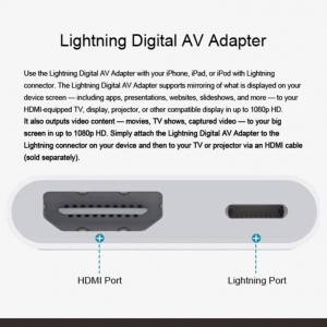 تبدیل lightning به hdmi و lightning اپل