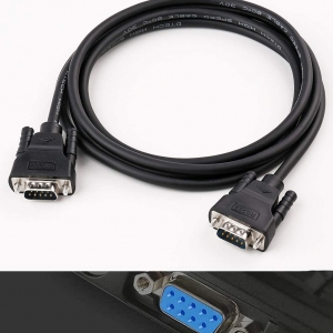 کابل سریال RS232 نری به نری دیتک مدل dt-9005a DTECH 1.5ft DB9 Serial Cable COM Port Male to Male RS232