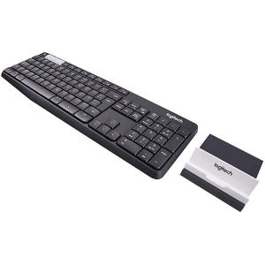 کیبورد بی سیم لاجیتک مدل Logitech K375s Multi-Device Wireless Keyboard and Stand Combo