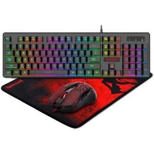 باندل کیبورد، ماوس و پد ماوس مخصوص بازی ردراگون  Redragon S107 Gaming Keyboard and Mouse Combo Large Mouse Pad