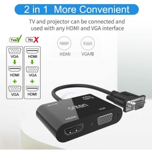 تبدیل vga به hdmi و vga پاوردار اونتن مدل Onten OTN-5138HV VGA to FHD HDMI + VGA