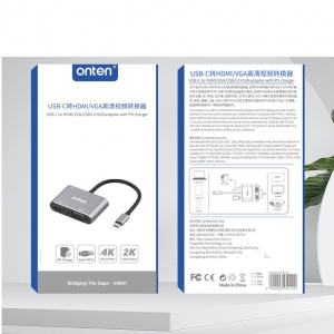 تبدیل typec به   hdmi vga usb pd اونتن مدل OTN-95112