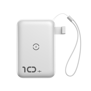 پاور بانک بی سیم باسئوس Baseus Mini S Bracket 10W Wireless Charger Power bank 10000mAh 18W White